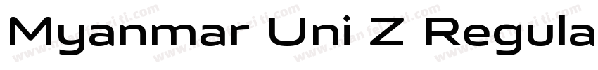 Myanmar Uni Z Regular字体转换